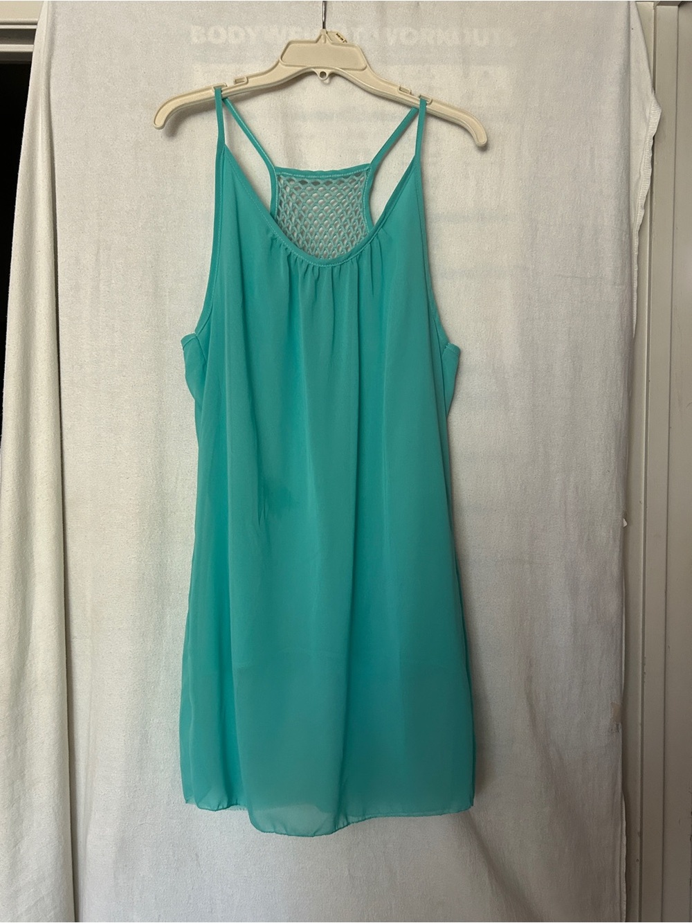 Turquoise Sleeveless Women's Dress / Swim Coverup